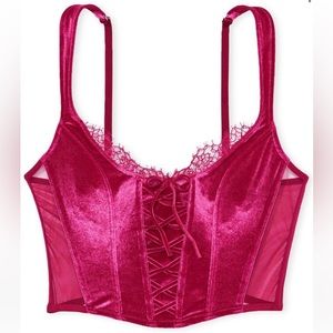 Victoria's Secret Hot Pink Velvet Corset
Bustier, X-S, NWT